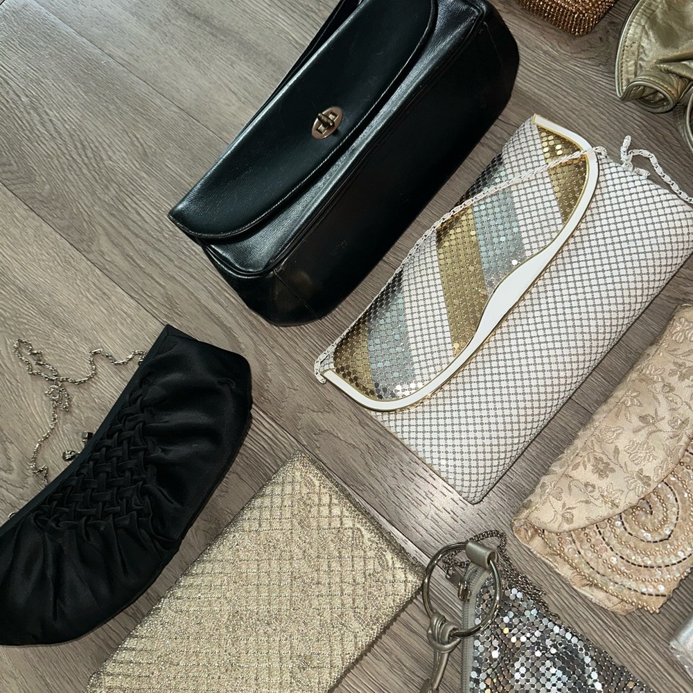 Vtg Lot 15 La Regale More Beaded Sequin Mesh Leather Evening Clutch Bag Purses - Picture 8 of 15